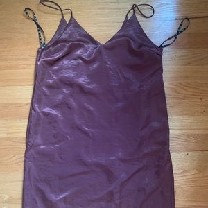 Missguided Shimmery Wine / Burgundy Dress